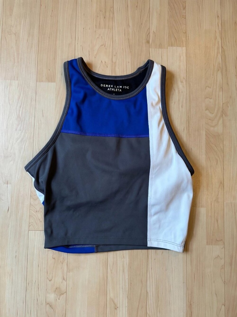 Derek Lam 10C x Athleta Structured Colorblock Crop Tank Built-In Bra S